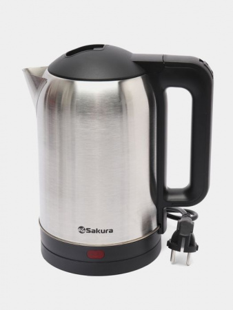 SAKURA чайник электр SA-2121BS (2.0) серебр+черн д - КОЛОРЛОН ВТД Новосибирск