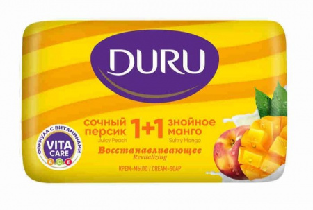 Duru 1+1 SOFT SENS мыло "Персик-Манго" 80г - КОЛОРЛОН ВТД Новосибирск