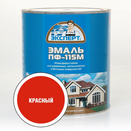 ЭКСПЕРТ Эмаль ПФ-115 глянц красная RAL 3001 (2,7кг; 6шт) - КОЛОРЛОН ВТД Новосибирск