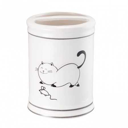 Happy Cats Стакан для зубных щеток настольный, керамика, - КОЛОРЛОН ВТД Новосибирск