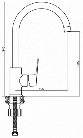Смеситель д/кухни, GROSS AQUA, 3242285C-B02, Dyno - КОЛОРЛОН ВТД Новосибирск