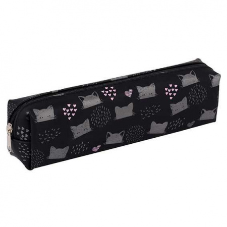 Пенал-косметичка силикон КОКОС 200*50*40 "Cat Pattern" 230403 прямоуг. - КОЛОРЛОН ВТД Новосибирск