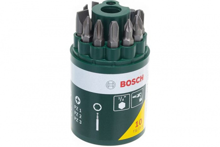 BOSCH Набор бит  9шт, Ph, Pz, шлиц, + магн. держатель 2607019454 - КОЛОРЛОН ВТД Новосибирск