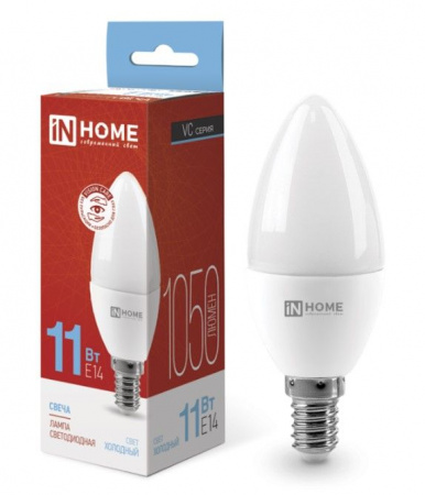 11W LED-СВЕЧА-VC 11Вт 230В Е14 6500К 1050Лм IN HOME - КОЛОРЛОН ВТД Новосибирск