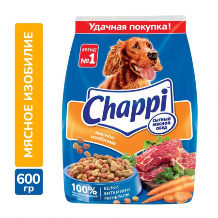 600Г СУХОЙ КОРМ CHAPPI ДЛЯ СОБАК МЯСНОЕ ИЗОБИЛИЕ - КОЛОРЛОН ВТД Новосибирск