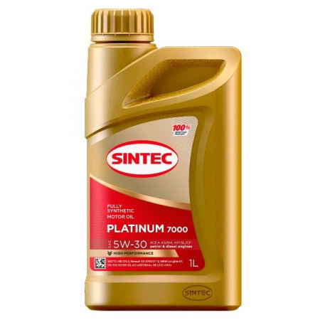 Масло моторное Sintec Платинум 7000 5W30 SL/CF 1л синт - КОЛОРЛОН ВТД Новосибирск