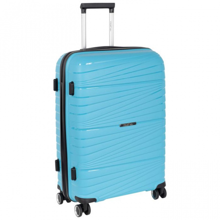РР820 (3-ой) Blue синий (24") пластик PP (полипропилен)  чемодан средний - КОЛОРЛОН ВТД Новосибирск
