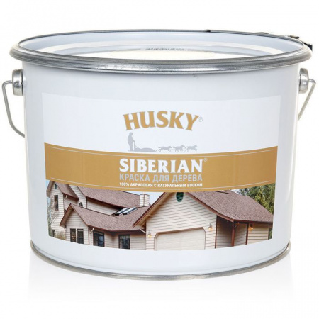 HUSKY SIBERIAN Краска для дерева акриловая База С (9л) - КОЛОРЛОН ВТД Новосибирск