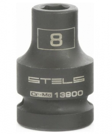 Головка ударная шестигранная, 8 мм, 1/2", CrMo// Stels - КОЛОРЛОН ВТД Новосибирск