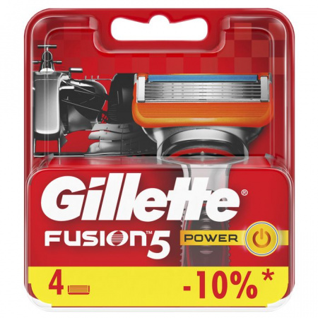 ***Gillette Fusion ProGlide Power Сменные кассеты 4шт - КОЛОРЛОН ВТД Новосибирск