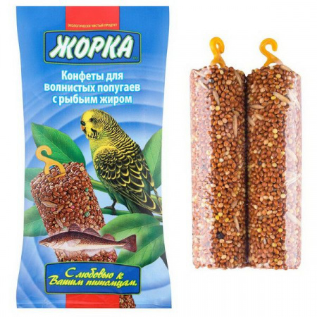 ЖОРКА конфеты(мед. батон.)  д/попугаев Рыбий жир (2шт) 100г - КОЛОРЛОН ВТД Новосибирск