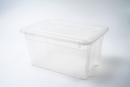 Контейнер бытовой с крышкой 4,5 L. 280х190х140 kont8-1 (прозрачный) - КОЛОРЛОН ВТД Новосибирск