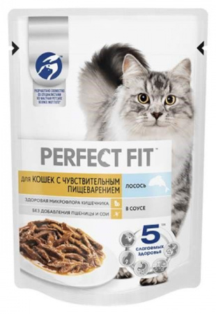 75Г КОРМ PERFECT FIT Д/КОШ ЧУВ ПИЩ ЛОСОСЬ - КОЛОРЛОН ВТД Новосибирск