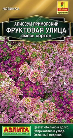 Алиссум Фруктовая улица 0. 05г, смесь сортов (Аэлита) - КОЛОРЛОН ВТД Новосибирск
