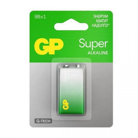 Алкалиновая батарейка GP Super Alkaline G-Tech 9V Крона - 1 шт. - КОЛОРЛОН ВТД Новосибирск