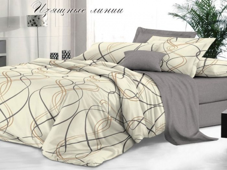 КПБ "Семейный" "Sateen De Luxe", сатин, Изящные линии - КОЛОРЛОН ВТД Новосибирск