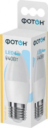 4W Led 22809 Фотон B35 E27 3000K Лампа - КОЛОРЛОН ВТД Новосибирск