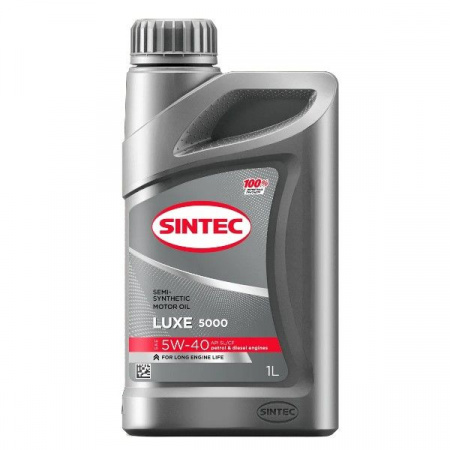 Масло моторное Sintec Люкс 5000 5W40 SL/CF 1л п/синт - КОЛОРЛОН ВТД Новосибирск
