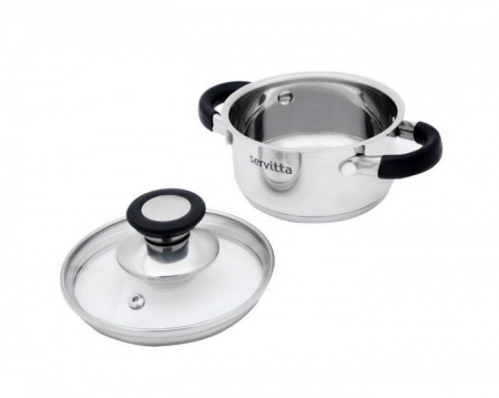 Sr0130  Кастрюля с крышкой Servitta mini 600 мл. - КОЛОРЛОН ВТД Новосибирск