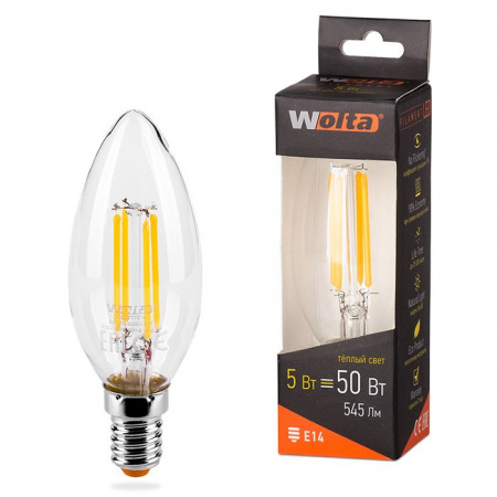 WOLTA FILAMENT 25YCFT5E14 5Вт 545лм 3000K Е14 Лампа - КОЛОРЛОН ВТД Новосибирск