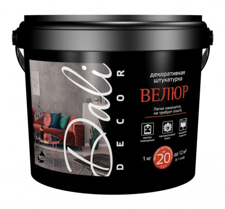 Декоративная шукатурка DALI DECOR "Велюр" 1кг белый - КОЛОРЛОН ВТД Новосибирск