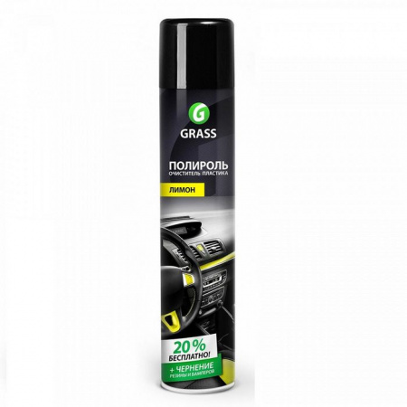 GRASS Полироль-очиститель пластика «Dashboard Cleaner» Лимон 750мл глянцевый блеск - КОЛОРЛОН ВТД Новосибирск