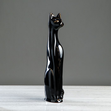 Копилка "Кот", глазурь, чёрная, 48 см 749038 - КОЛОРЛОН ВТД Новосибирск