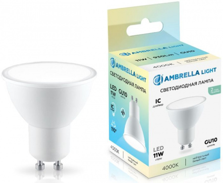 11W Лампа 181104 LED MR16 11W IC GU10 4000K 175-265V Н - КОЛОРЛОН ВТД Новосибирск