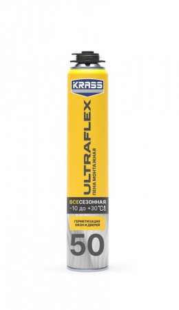 Пена монт KRASS ULTRAFLEX 50 Пистолетная Всесезонная  Республика Беларусь - КОЛОРЛОН ВТД Новосибирск