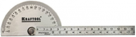 Транспортир KRAFTOOL с линейкой из нержавеющей стали, 200мм   34290 - КОЛОРЛОН ВТД Новосибирск