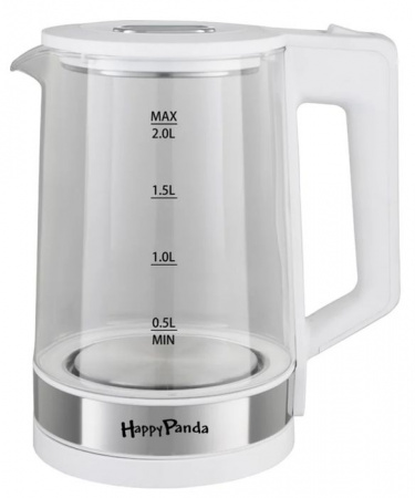 Чайник электр Happy Panda HP-2700W, 2,0 л, 1800Вт, стекло - КОЛОРЛОН ВТД Новосибирск