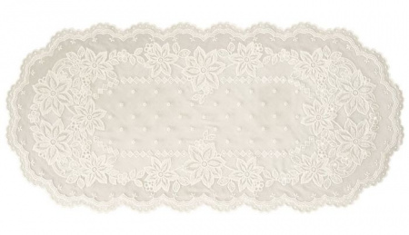 Салфетка Niklen кружевная овальная диам. 40х85см, бежевый 778048004143 - КОЛОРЛОН ВТД Новосибирск
