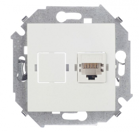 Simon15 Белый Розетка ПК ПК Cat5e 1591598-030 - КОЛОРЛОН ВТД Новосибирск