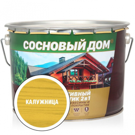 ПРОФСТАНДАРТ СОСНОВЫЙ ДОМ Декоративно-защитный состав для древесины калужница (9л) - КОЛОРЛОН ВТД Новосибирск
