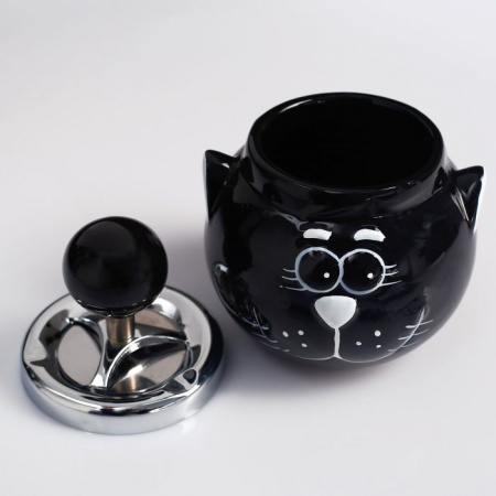 Пепельница бездымная "Кот", 14х10 см, микс   4476140 - КОЛОРЛОН ВТД Новосибирск