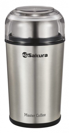SAKURA Кофемолка SA-6173S 250Вт 100 гр сталь, съемная чаша - КОЛОРЛОН ВТД Новосибирск