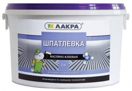 Шпатлевка масл-клеевая Лакра 1,5кг Россия - КОЛОРЛОН ВТД Новосибирск