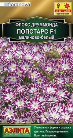 Флокс Попстарс F1 Малиново-белый 5шт, низкий (Аэлита) - КОЛОРЛОН ВТД Новосибирск
