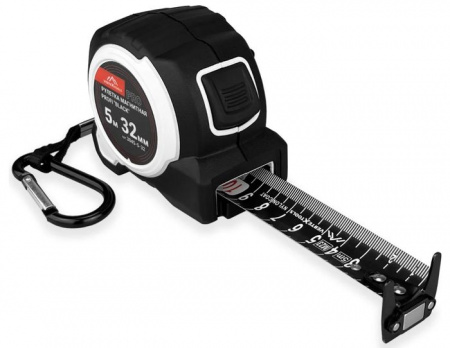 Vertextools  рулетка profi "black" магнитная, автостоп, нейлон 5х32мм 3045-5-32 - КОЛОРЛОН ВТД Новосибирск