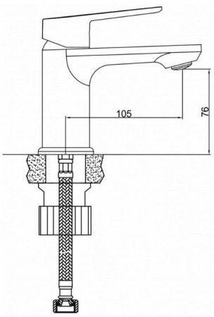 Смеситель д/умывальника, GROSS AQUA, 6248285C, Dyno - КОЛОРЛОН ВТД Новосибирск