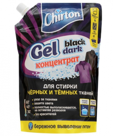 Chirton гель для стирки черных тканей 750мл - КОЛОРЛОН ВТД Новосибирск