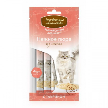 Деревенские лакомства д/кош. Нежное пюре из лосося - КОЛОРЛОН ВТД Новосибирск