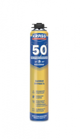 Пена монт KRASS Professional V50 пистолетная всесезонная 0,75л Россия - КОЛОРЛОН ВТД Новосибирск