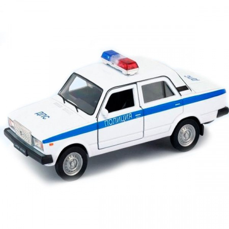 43644PB Игрушка модель машины  1:34-39 LADA 2107 ПОЛИЦИЯ - КОЛОРЛОН ВТД Новосибирск