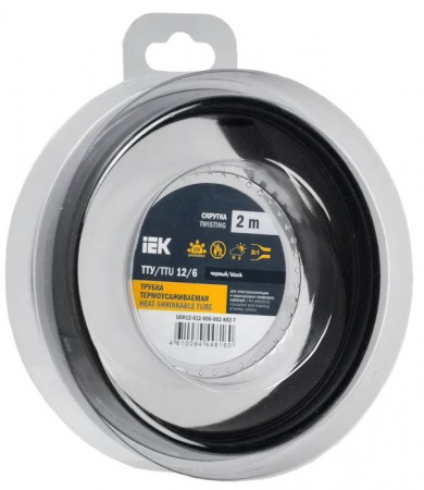 Трубка ТУТ нг-LS 12/6 черная (2м) IEK - КОЛОРЛОН ВТД Новосибирск
