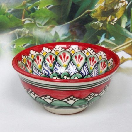 Пиала большая 11*5,5см красная Риштанская Керамика  406-415 - КОЛОРЛОН ВТД Новосибирск