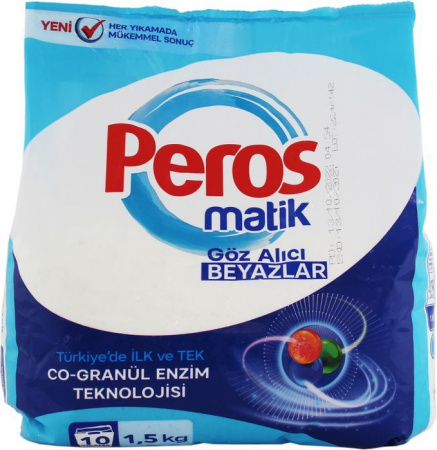 PEROS 1500г Стиральный порошок для белого белья - КОЛОРЛОН ВТД Новосибирск