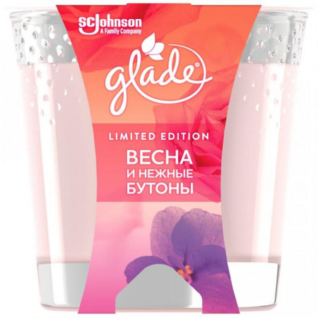 Glade Свеча ароматизированная "Весна и первые бутоны", 129 гр - КОЛОРЛОН ВТД Новосибирск