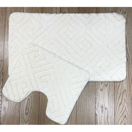 Коврик д/ван. комн. "Sophisticated" WHITE 60x100+50*60 ЗЛ - КОЛОРЛОН ВТД Новосибирск
