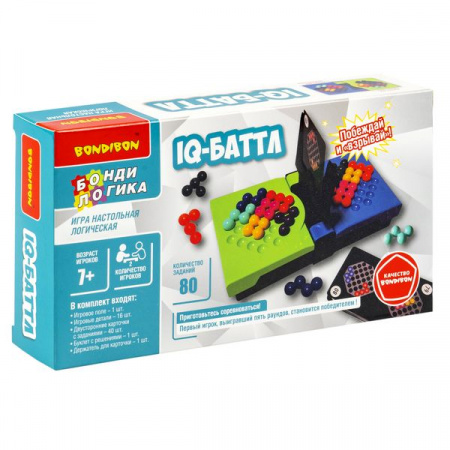 ВВ5987 Игра настольная логическая БондиЛогика Bondibon "IQ-БАТТЛ" - КОЛОРЛОН ВТД Новосибирск